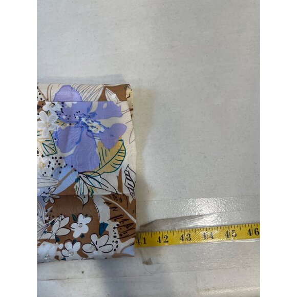 Adrianna Papell Lavender Silk Blouse & Floral Pants Set Size 16 - Picture 10 of 13